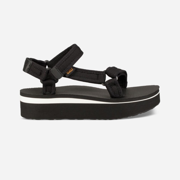 Hungary Teva Flatform Universal Mesh Print - Női Platform Szandál Fekete - 531-VFDTY